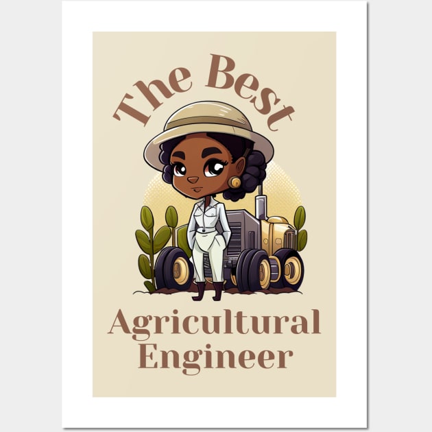 Agricultural Engineer Black Woman Wall Art by Schizarty